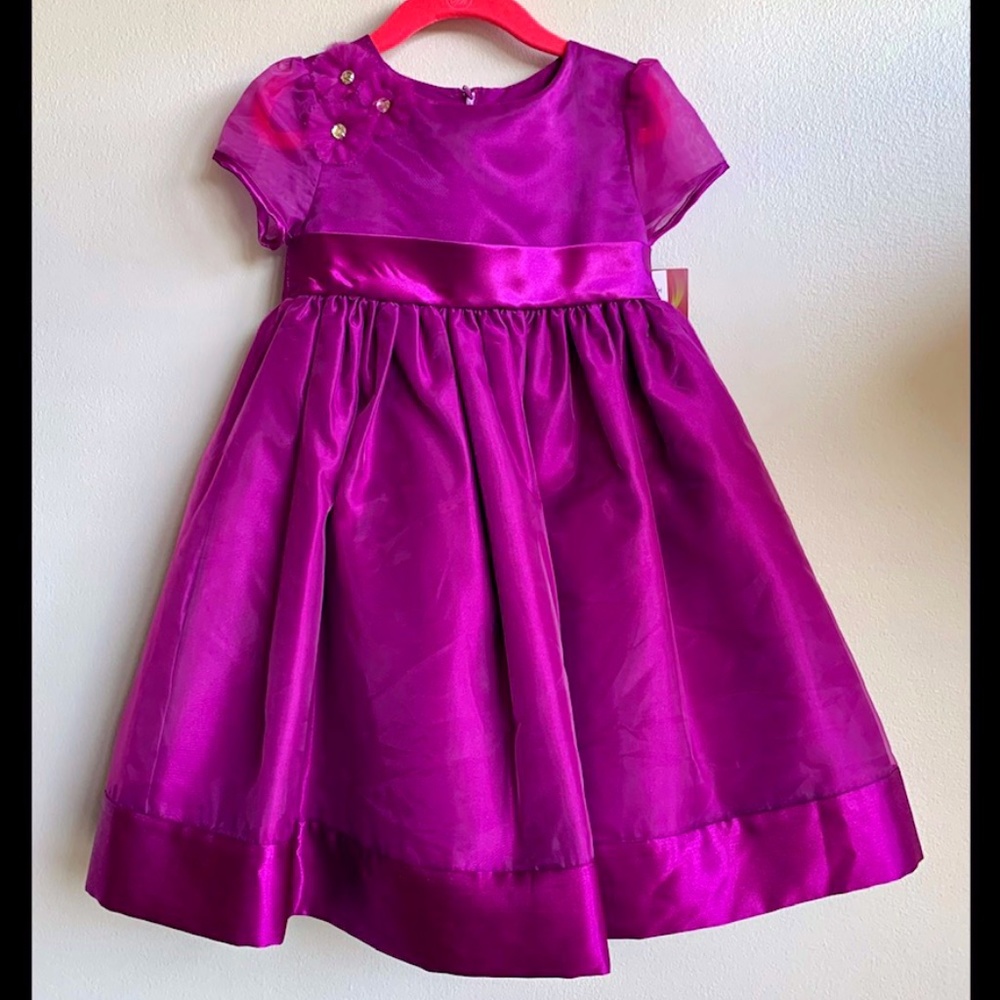 PRINCESS FAITH Deep Fuschia Dress SIZE 4 (NWT)